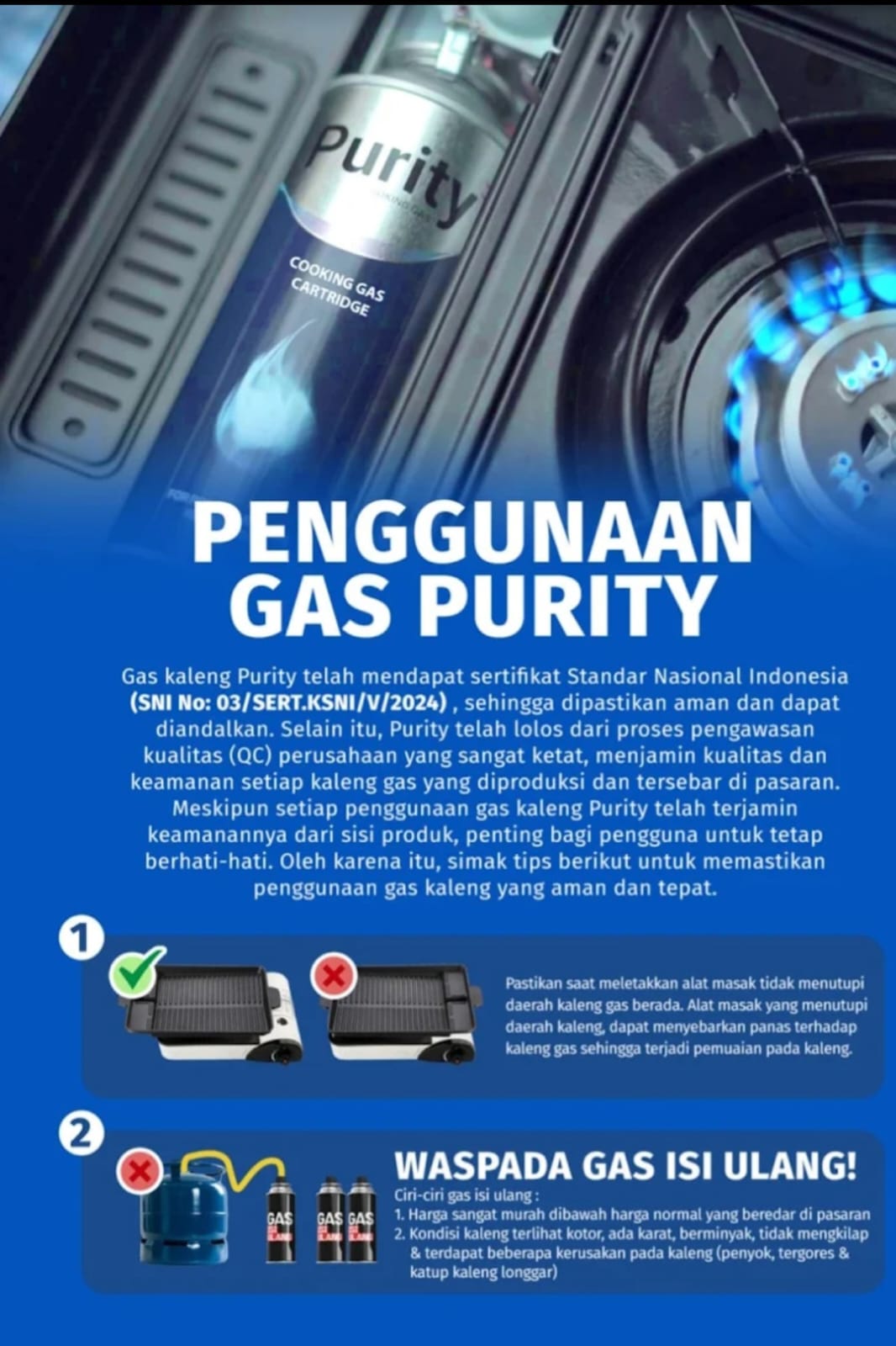 Gas Portable Purity (1 Dus isi 24 Tabung) - GasPortable.com